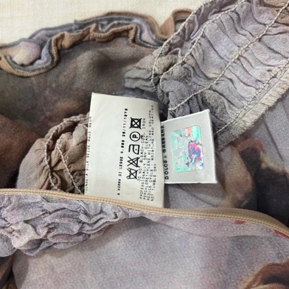 RARE Dolce & Gabbana 1993 Birth of Venus Chiffon High Neck Top - Picture 7 of 9